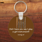 flute1, heb ik hier gezegd dat ik een meisje instr sleutelhanger (Voorkant)