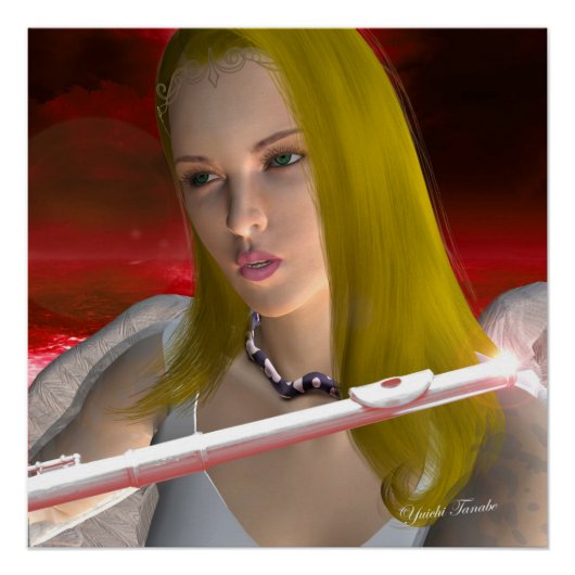 Flute Angel 1 Perfect Poster (Voorkant)