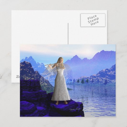 Flute Angel 2 Briefkaart (Voorkant / Achterkant)