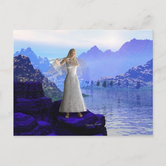 Flute Angel 2 Briefkaart (Voorkant)
