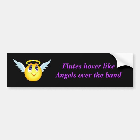Flute Angel Bumpersticker (Voorkant)