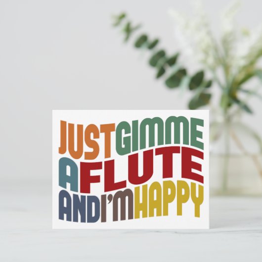 Flute Briefkaart (Staand voorkant)