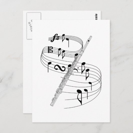 Flute Briefkaart (Voorkant / Achterkant)