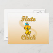 Flute Chick Briefkaart (Voorkant / Achterkant)