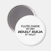 Flute Chick Deadly Ninja bij nacht Magneet (Voorkant / Achterkant)