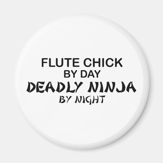 Flute Chick Deadly Ninja bij nacht Magneet (Voorkant)