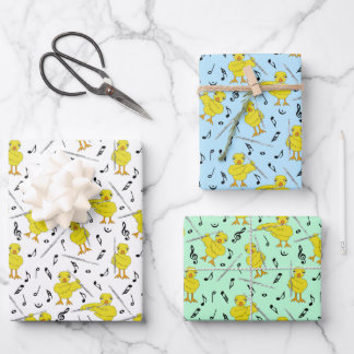 Flute Chick Flutes Wrapping Paper Sheets