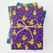 Flute Chick Flutes Wrapping Paper Sheets (In situ)