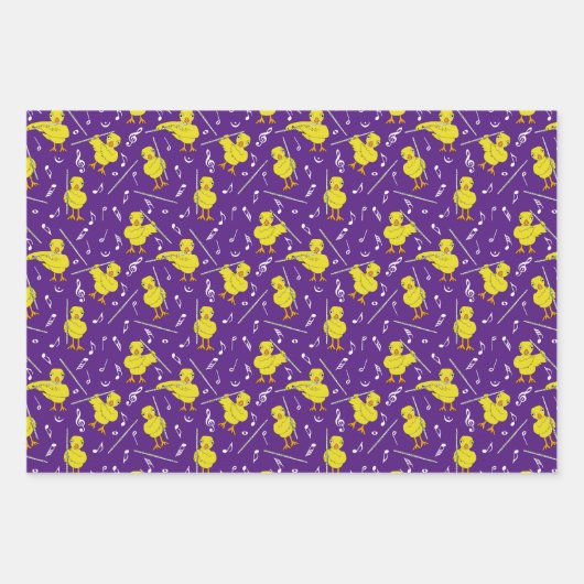 Flute Chick Flutes Wrapping Paper Sheets (Voorkant)