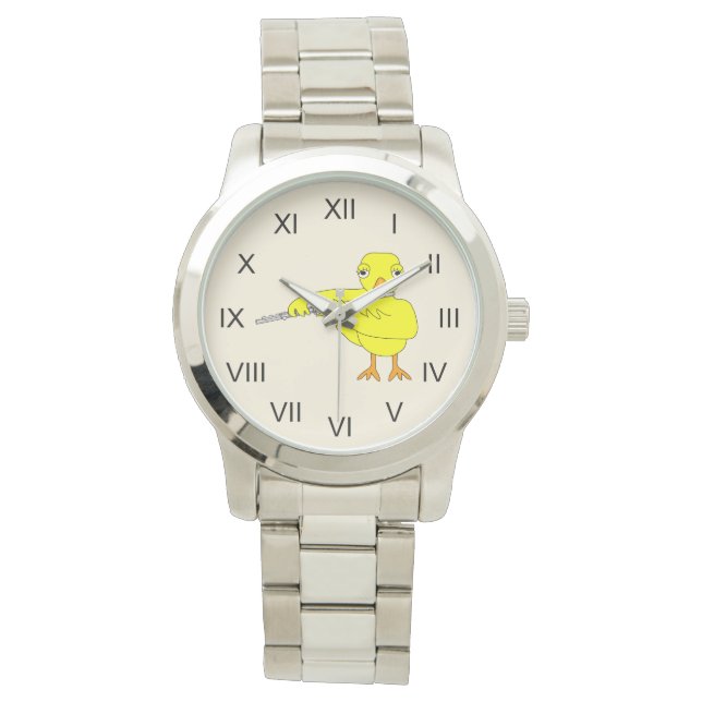 Flute Chick Horloge (Voorkant)