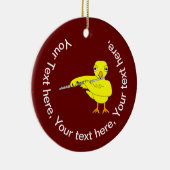 Flute Chick Keramisch Ornament (Rechts)