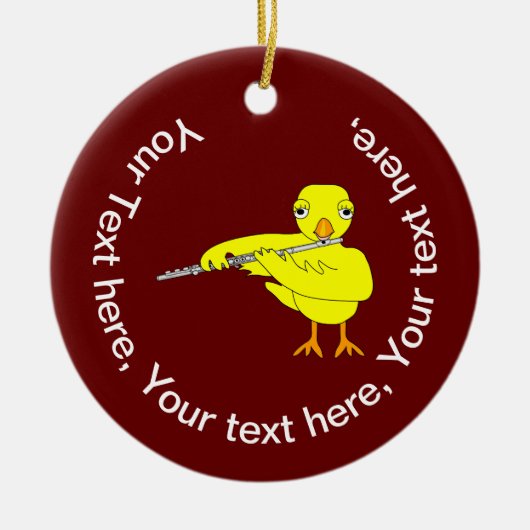 Flute Chick Keramisch Ornament (Voorkant)