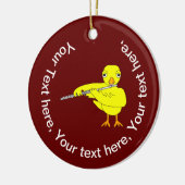 Flute Chick Keramisch Ornament (Links)