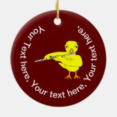 Flute Chick Keramisch Ornament (Achterkant)