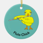 Flute Chick Keramisch Ornament (Voorkant)