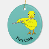 Flute Chick Keramisch Ornament (Links)
