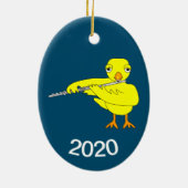 Flute Chick Keramisch Ornament (Achterkant)