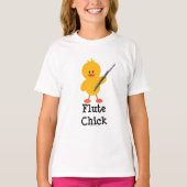 Flute Chick Kinder Ringer T-shirt (Voorkant)