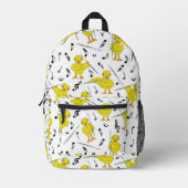 Flute Chick Muzieknoten Bedrukte Rugzak (Voorkant)