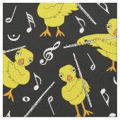 Flute Chick Muzieknoten Stof (Close Up)