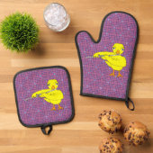 Flute Chick Ovenwant & Pannenlap Set (Top down)