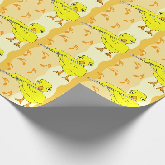 Flute Chick Pattern Cadeaupapier (Hoek)