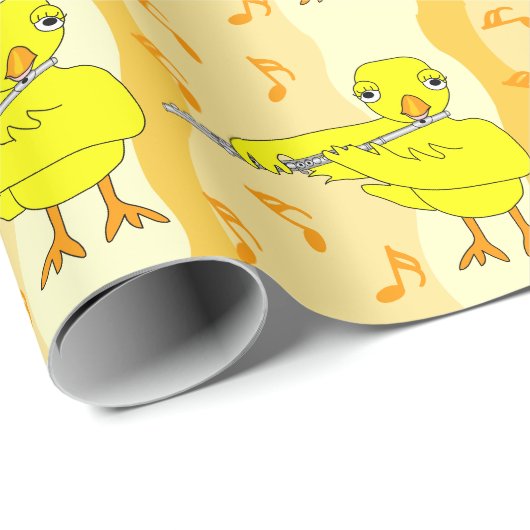 Flute Chick Pattern Cadeaupapier (Rol Hoek)