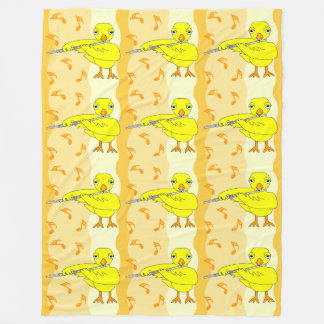 Flute Chick Pattern Fleece Deken