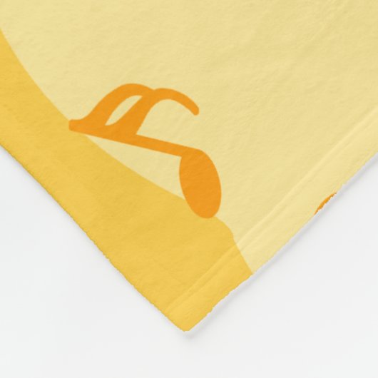 Flute Chick Pattern Fleece Deken (Hoek)