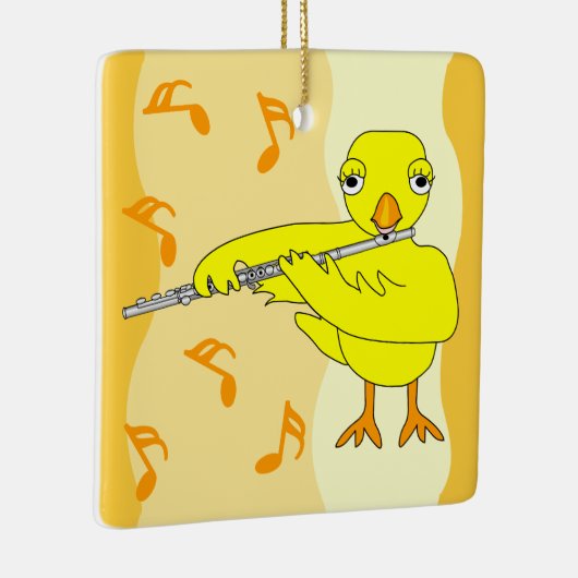 Flute Chick Pattern Keramisch Ornament (Rechts)