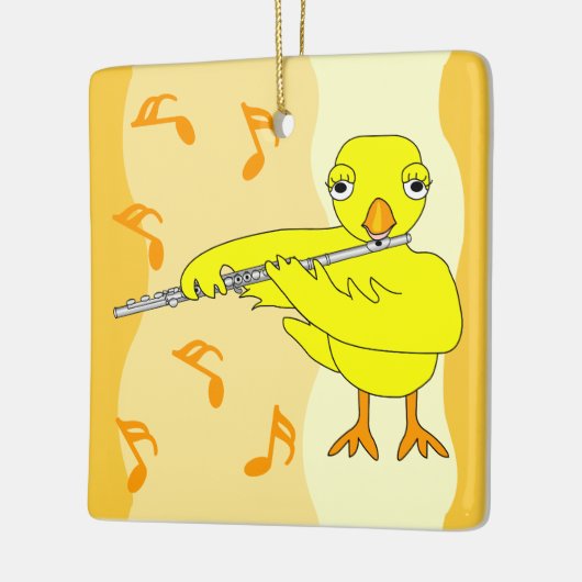 Flute Chick Pattern Keramisch Ornament (Links)