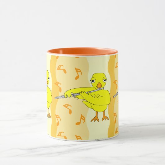 Flute Chick Pattern Mok (Midden)