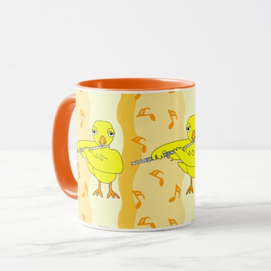 Flute Chick Pattern Mok (Voorkant links)
