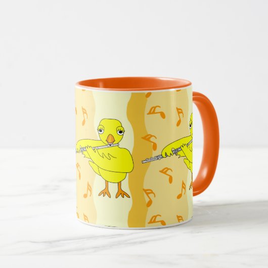 Flute Chick Pattern Mok (Voorkant rechts)