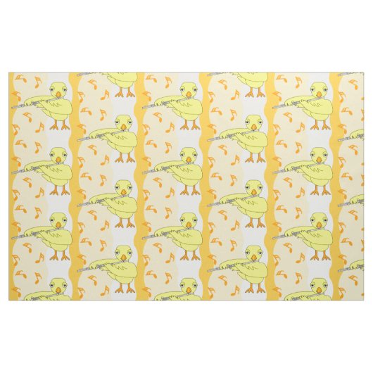 Flute Chick Pattern Stof (Fat Quarter)