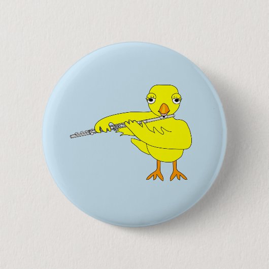 Flute Chick Ronde Button 5,7 Cm (Voorkant)
