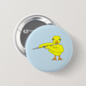 Flute Chick Ronde Button 5,7 Cm (Voorkant /achterkant)