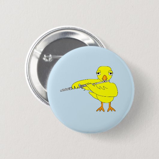 Flute Chick Ronde Button 5,7 Cm (Voorkant /achterkant)