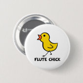 Flute Chick Ronde Button 5,7 Cm (Voorkant /achterkant)