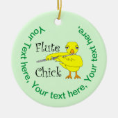 Flute Chick-tekst Keramisch Ornament (Voorkant)