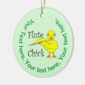 Flute Chick-tekst Keramisch Ornament (Links)