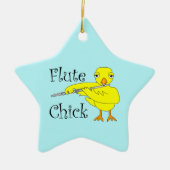 Flute Chick-tekst Keramisch Ornament (Voorkant)
