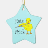 Flute Chick-tekst Keramisch Ornament (Links)