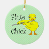 Flute Chick-tekst Keramisch Ornament (Voorkant)