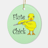 Flute Chick-tekst Keramisch Ornament (Links)