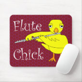 Flute Chick-tekst Muismat (Met muis)