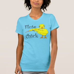 Flute Chick-tekst T-shirt