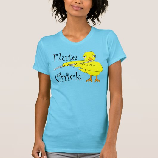 Flute Chick-tekst T-shirt (Voorkant)