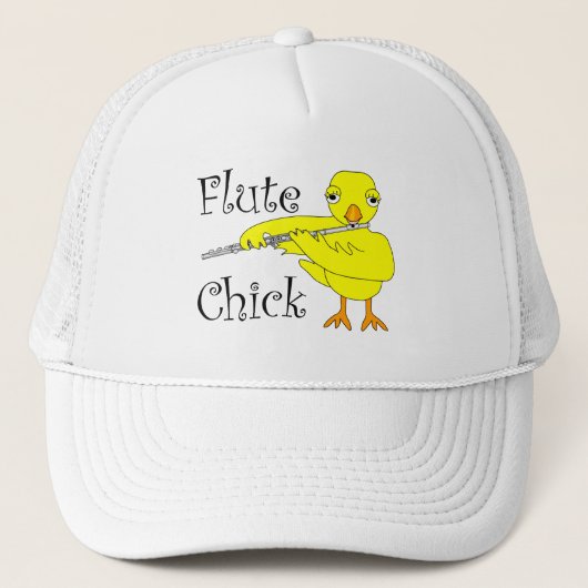 Flute Chick-tekst Trucker Pet (Voorkant)
