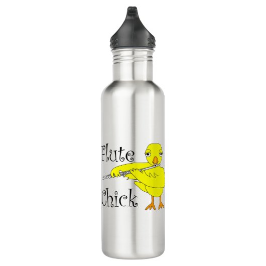 Flute Chick-tekst Waterfles (Rechts)